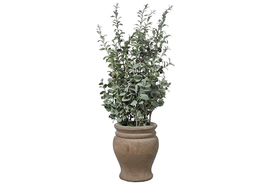 Botanicals Tassos Potted Olive by Uttermost at Esprit Decor Home Furnishings